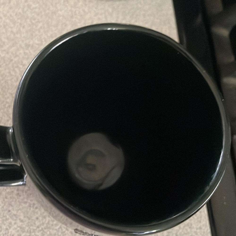 Black Mug with Rhinestone initial G Design - Picture 3 of 5